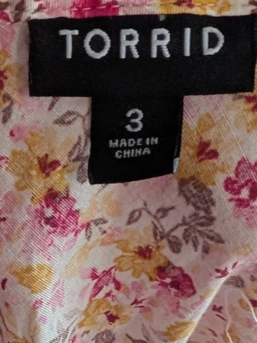 Torrid Floral Button Front Midi Dress Tie Waist Sleeveless Size 3 (3X) - Picture 5 of 5